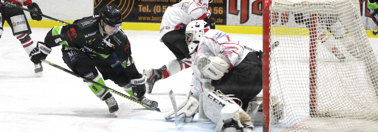 Thomas Herklotz entschied auch am Sonntag das Spiel. Dessen Bruder Daniel rettete das Team in die Overtime. Foto: Jens Bartels